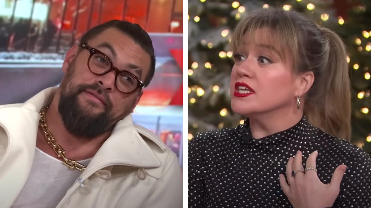 Jason Momoa est trop excité et oblige Kelly Clarkson à faire une transition pour la journée dans le clip BTS d'Aquaman.