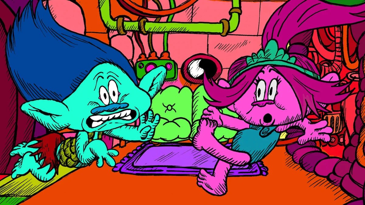 Le réalisateur de "Trolls Band Together", Walt Dohrn, dit qu'il ne pouvait pas se lasser de son détour 2-D "trippant".