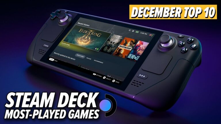 Les 10 jeux les plus joués sur Steam Deck : édition de décembre 2023