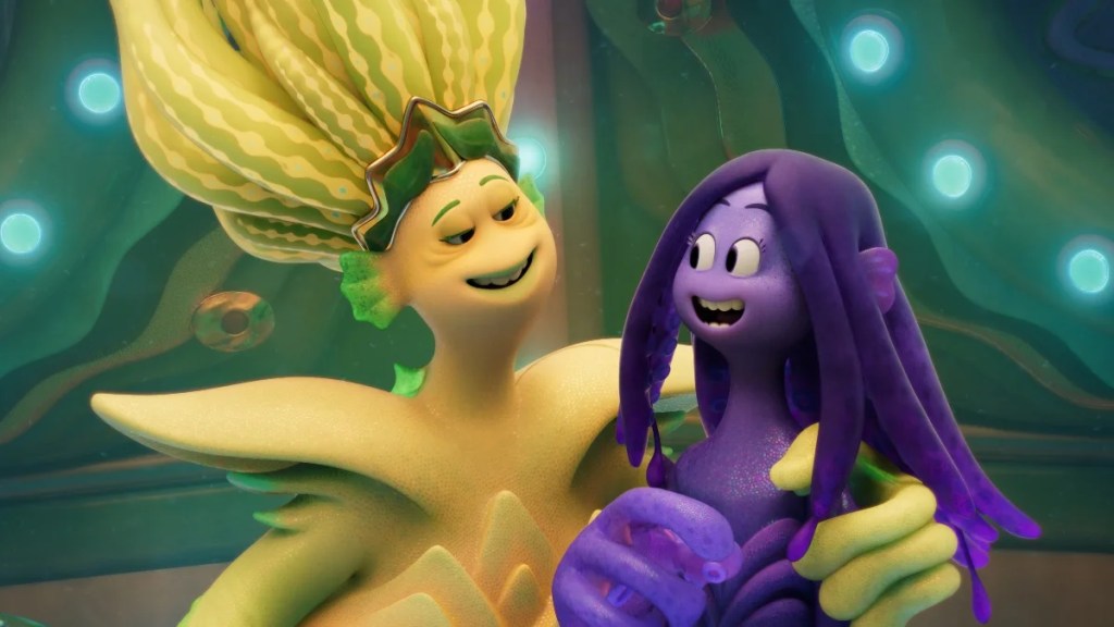 de gauche à droite) Grandmamah (Jane Fonda) et Ruby Gillman (Lana Condor) dans Ruby Gillman, Teenage Kraken de DreamWorks Animation, réalisé par Kirk DeMicco.