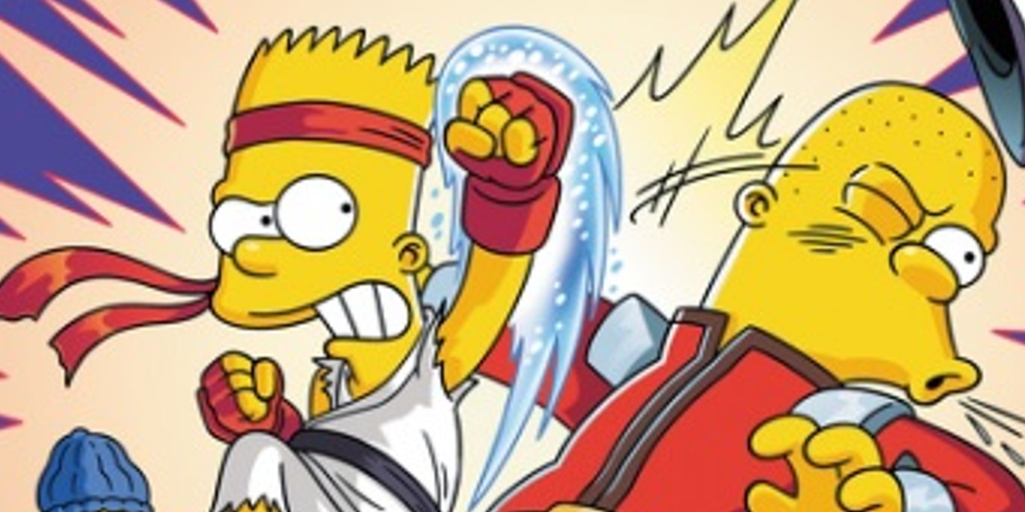Les personnages des Simpsons deviennent leurs homologues de Street Fighter 2...
