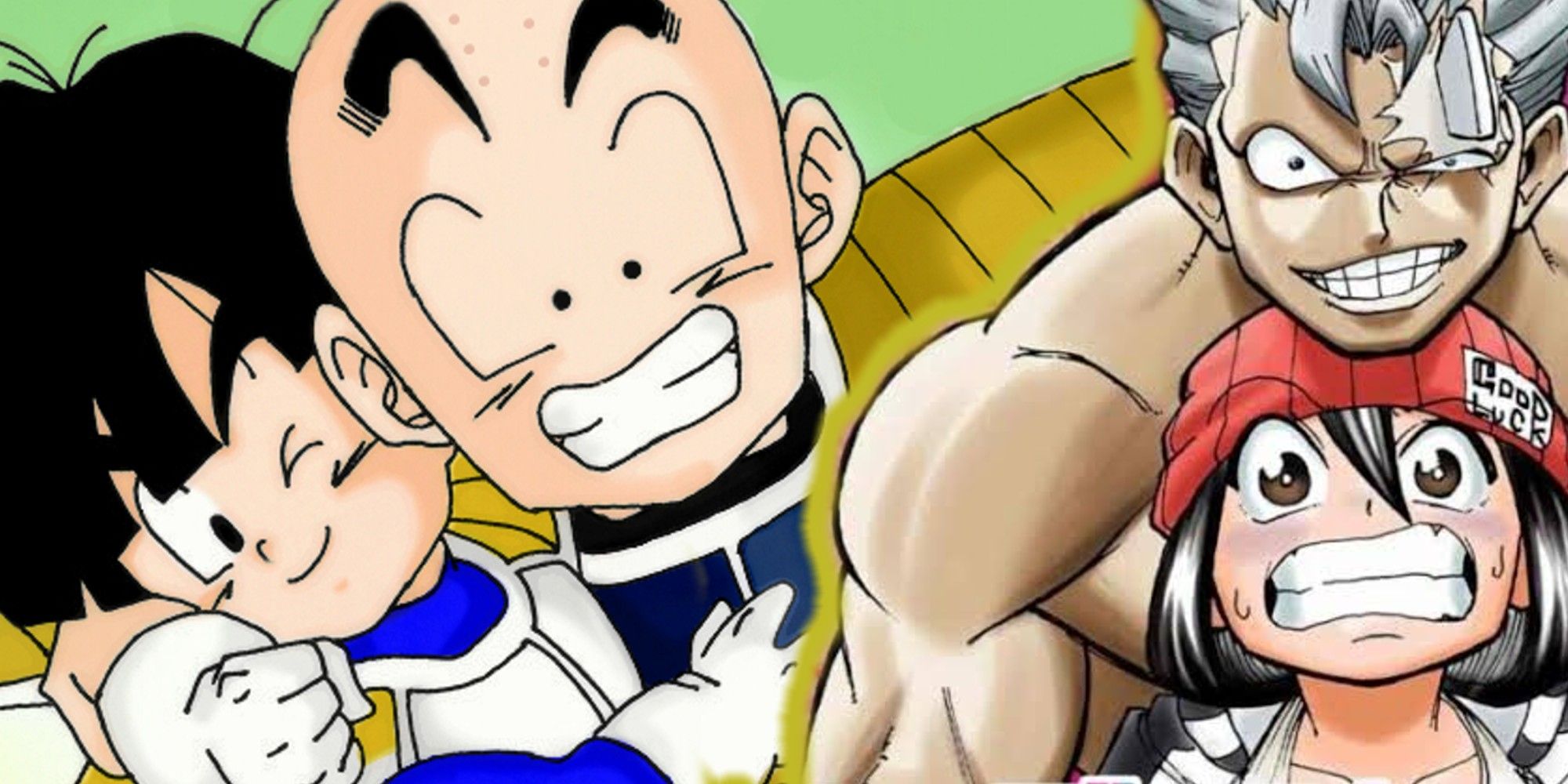 Krillin et Gohan de Dragon Ball réinventés par le nouveau Big M de Shonen Jump...