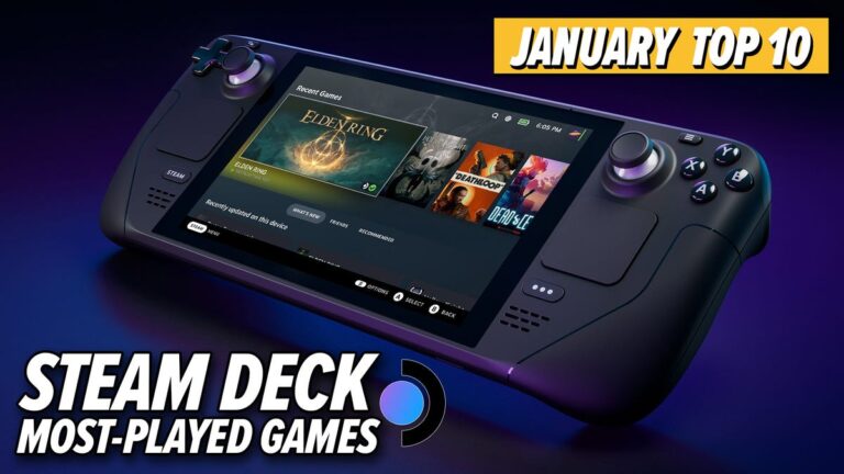 Les 10 jeux les plus joués sur Steam Deck : édition de janvier 2024