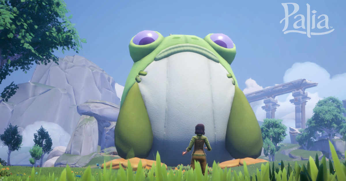 Le simulateur de vie confortable Palia arrive sur Steam et fait la fête avec une grosse grenouille sympathique