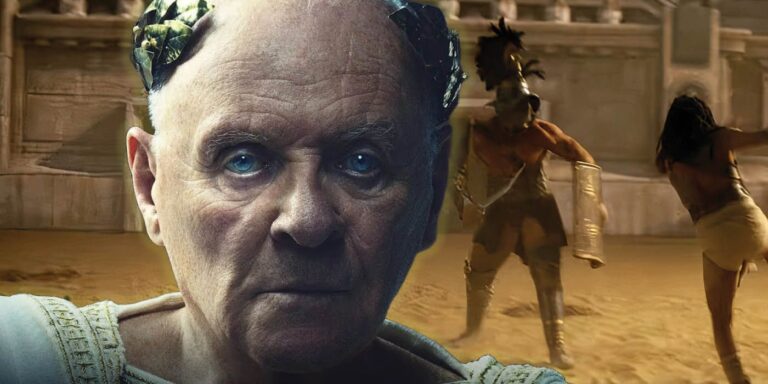 Le spectacle de paons de la Rome antique d’Anthony Hopkins facilite l’attente des gladiateurs…