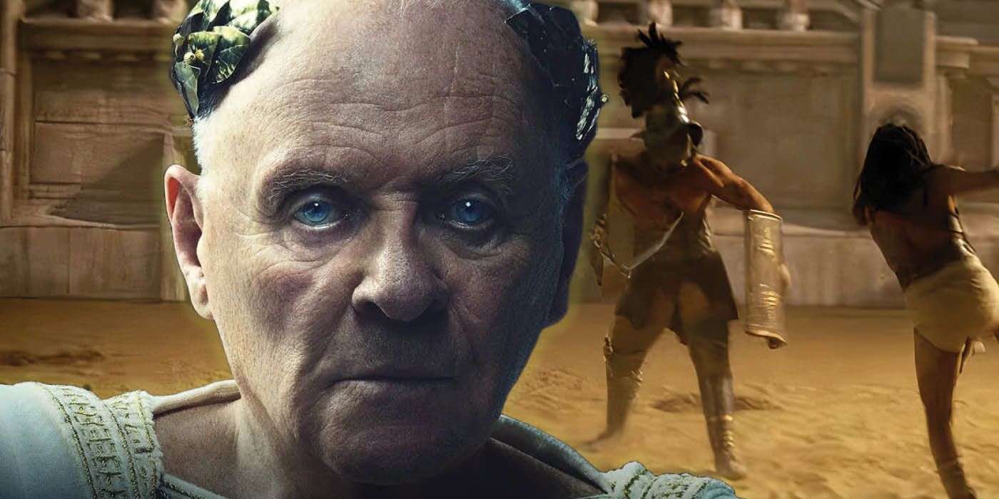 Le spectacle de paons de la Rome antique d'Anthony Hopkins facilite l'attente des gladiateurs...