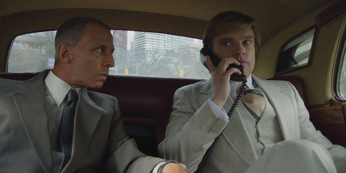 Jeremy Strong and Sebastian Stan in The Apprentice