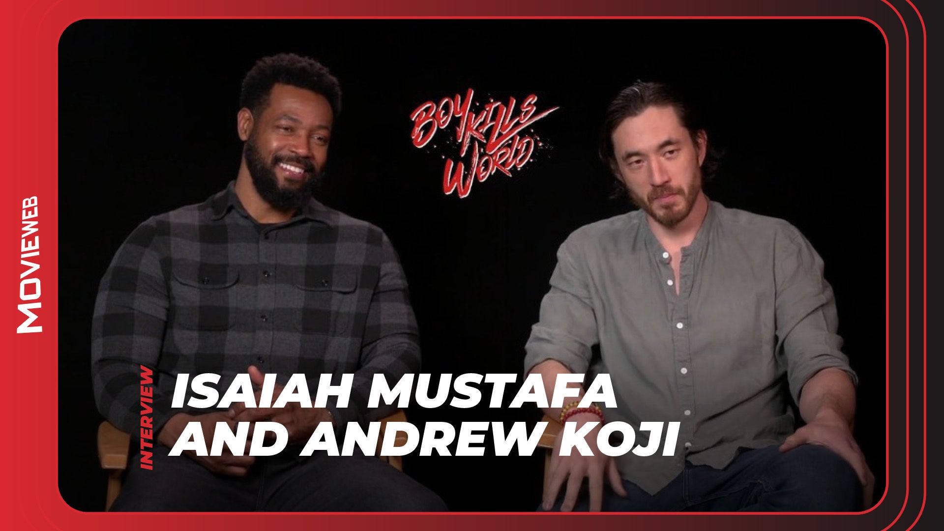 Isaiah Mustafa et Andrew Koji discutent de manière hilarante de Boy Kills World