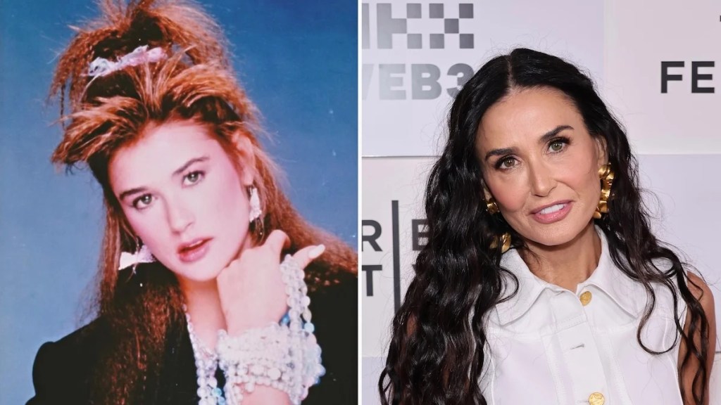 Demi Moore dans "Le feu de Saint-Elme," et à la première de "Gosses"