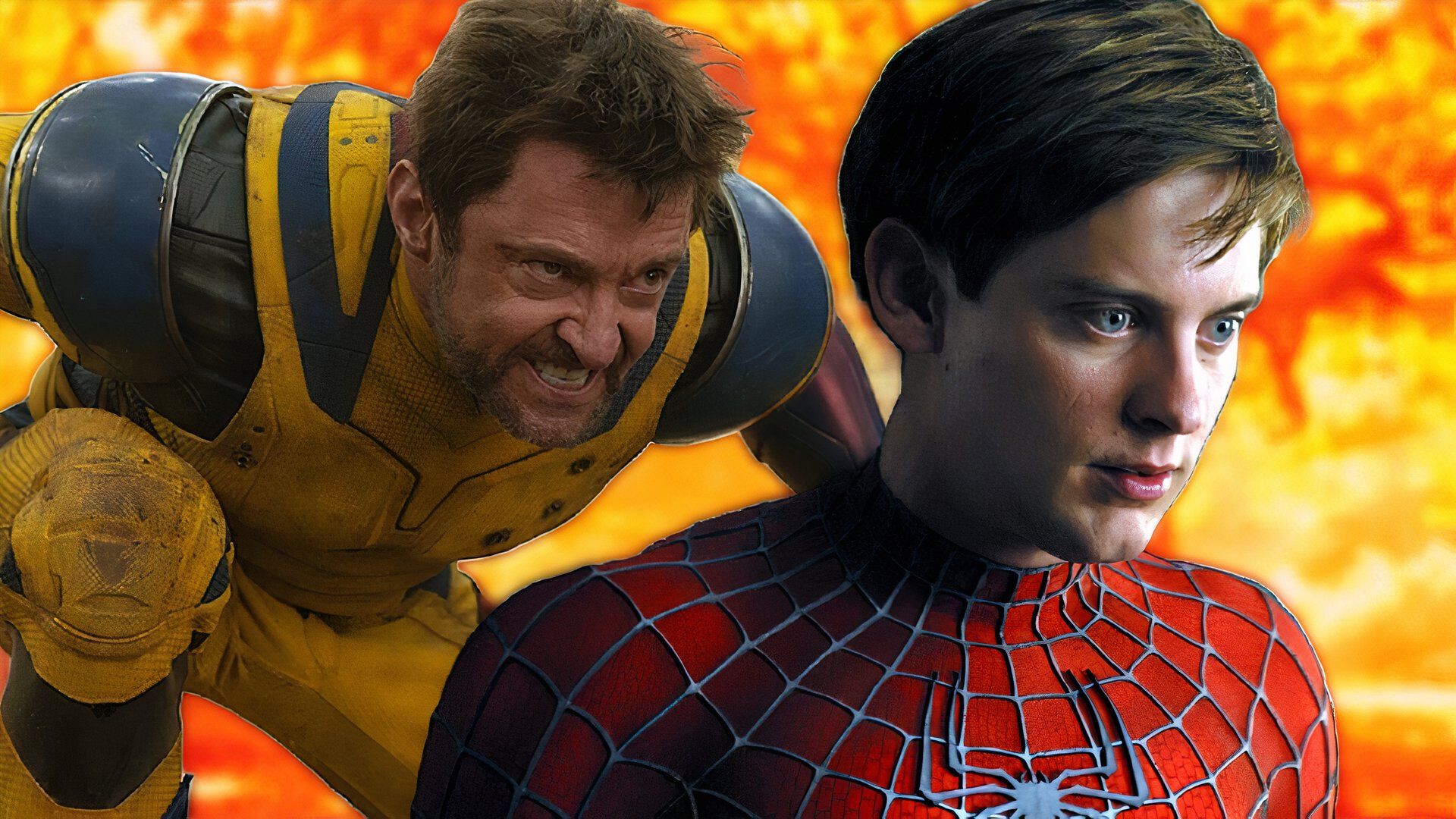 Wolverine, interprété par Hugh Jackman, affronte Spider-Man, interprété par Tobey Maguire