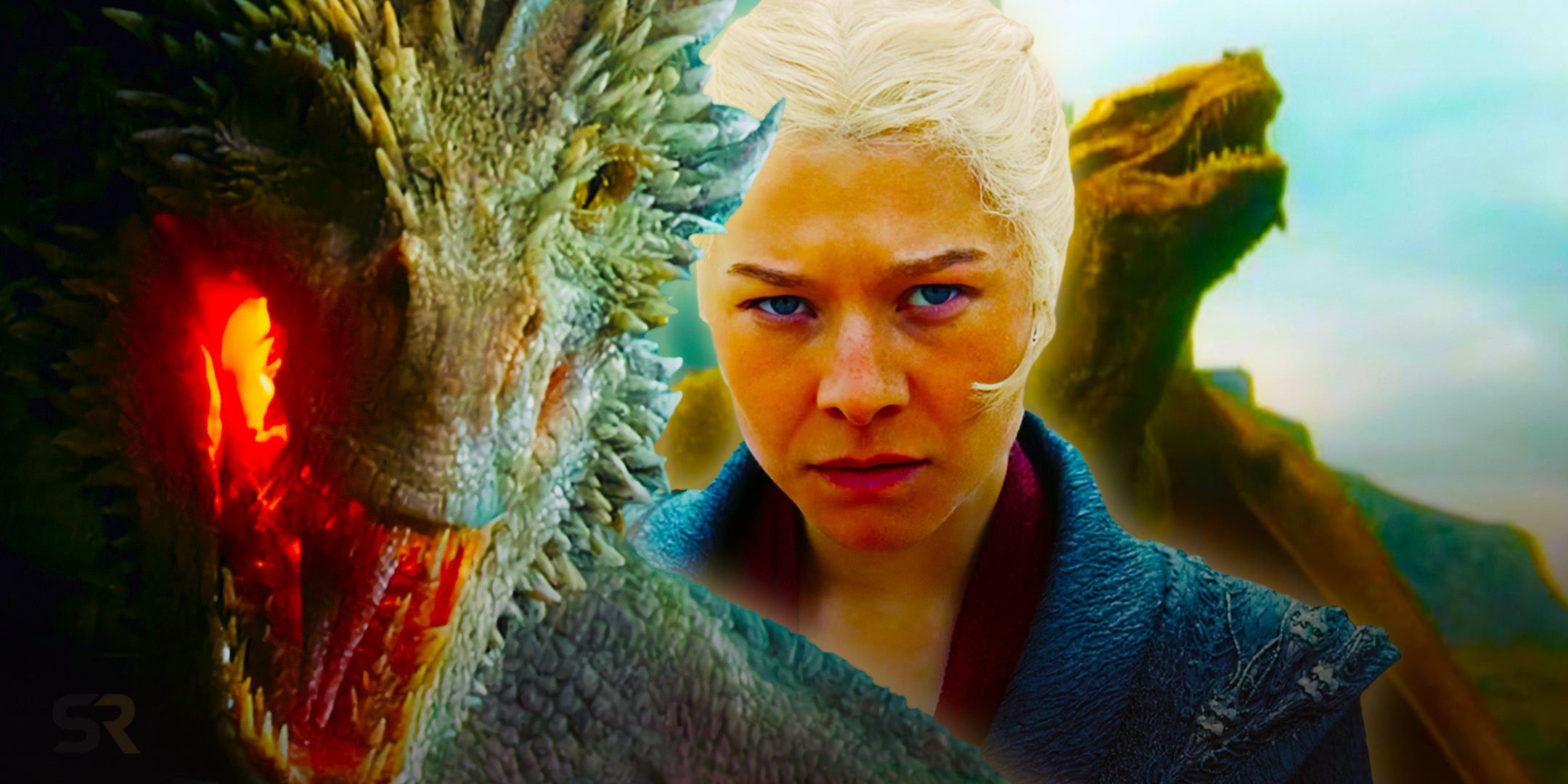 Combien de dragons l'équipe noire a-t-elle dans HOTD et qui les chevauche ?
