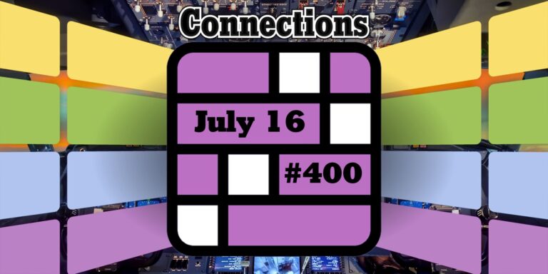 Connexions d'aujourd'hui – Indices et réponses pour le 16 juillet 2024 (Puzzle n° 400)