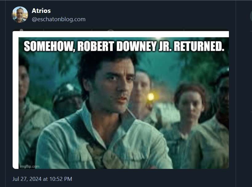 Se moquer du retour de RDJ