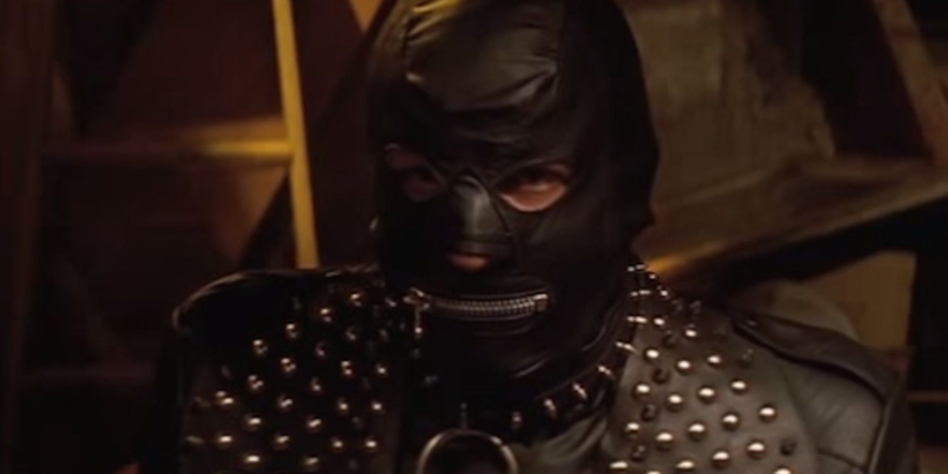 The Gimp looking up in Pulp Fiction
