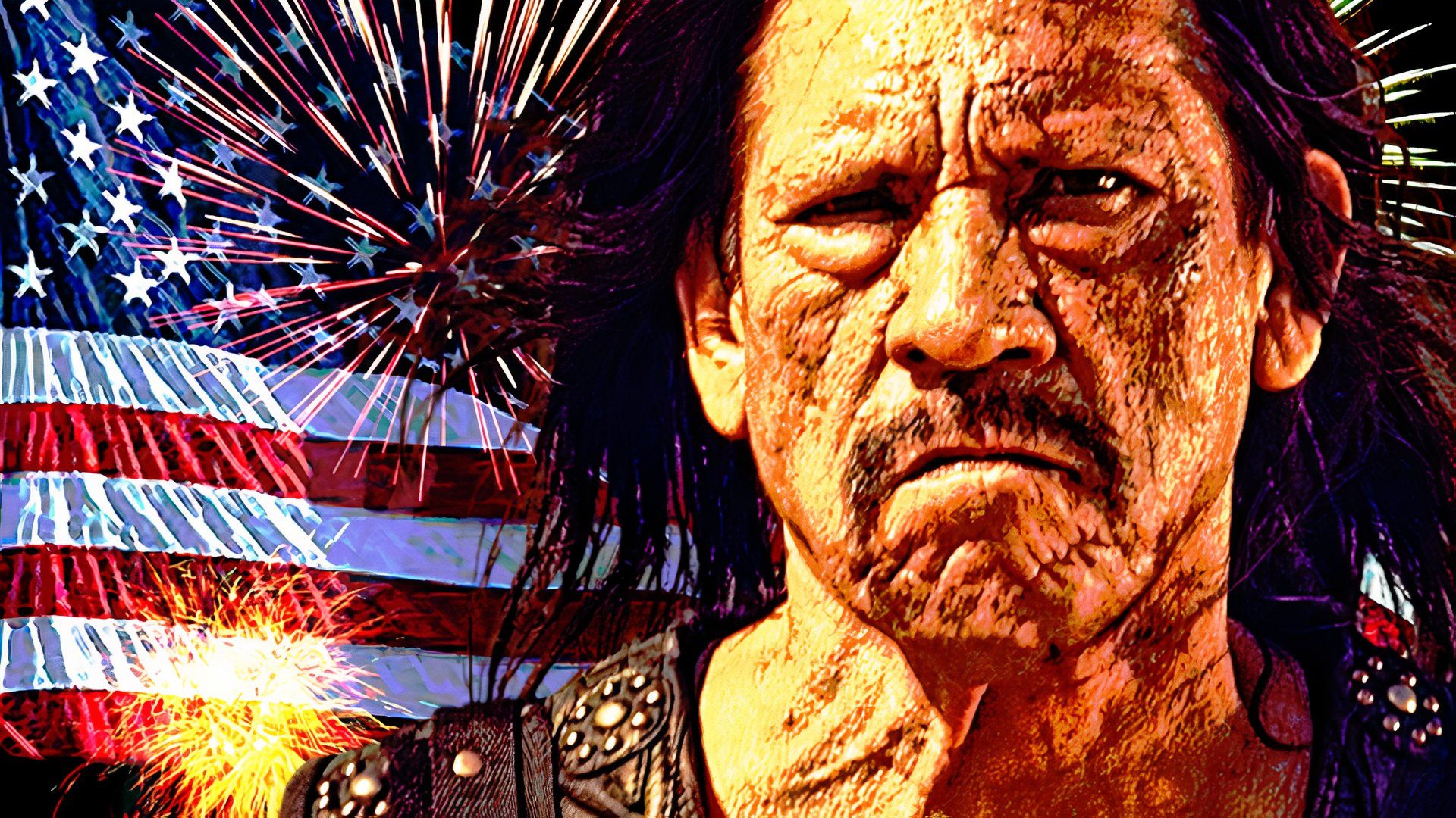 Regardez Danny Trejo se battre le 4 juillet lors d'un défilé