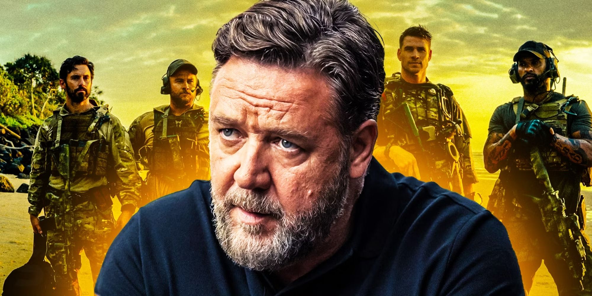 Guide des acteurs et des personnages de Land Of Bad : Russell Crowe en tête d'affiche du film d'action