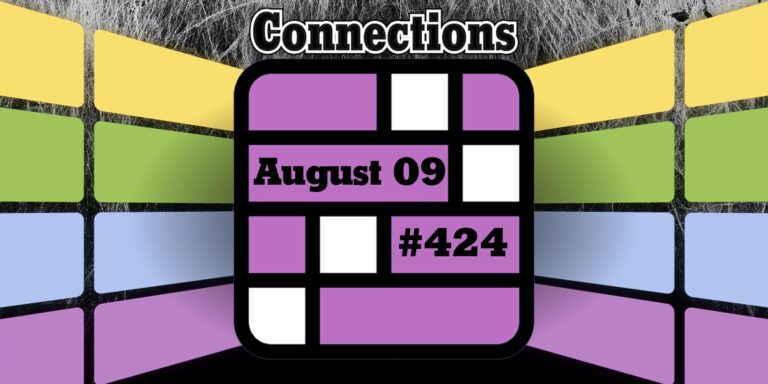 Indices et réponses sur les connexions d'aujourd'hui pour le 9 août 2024 (Puzzle n° 424)