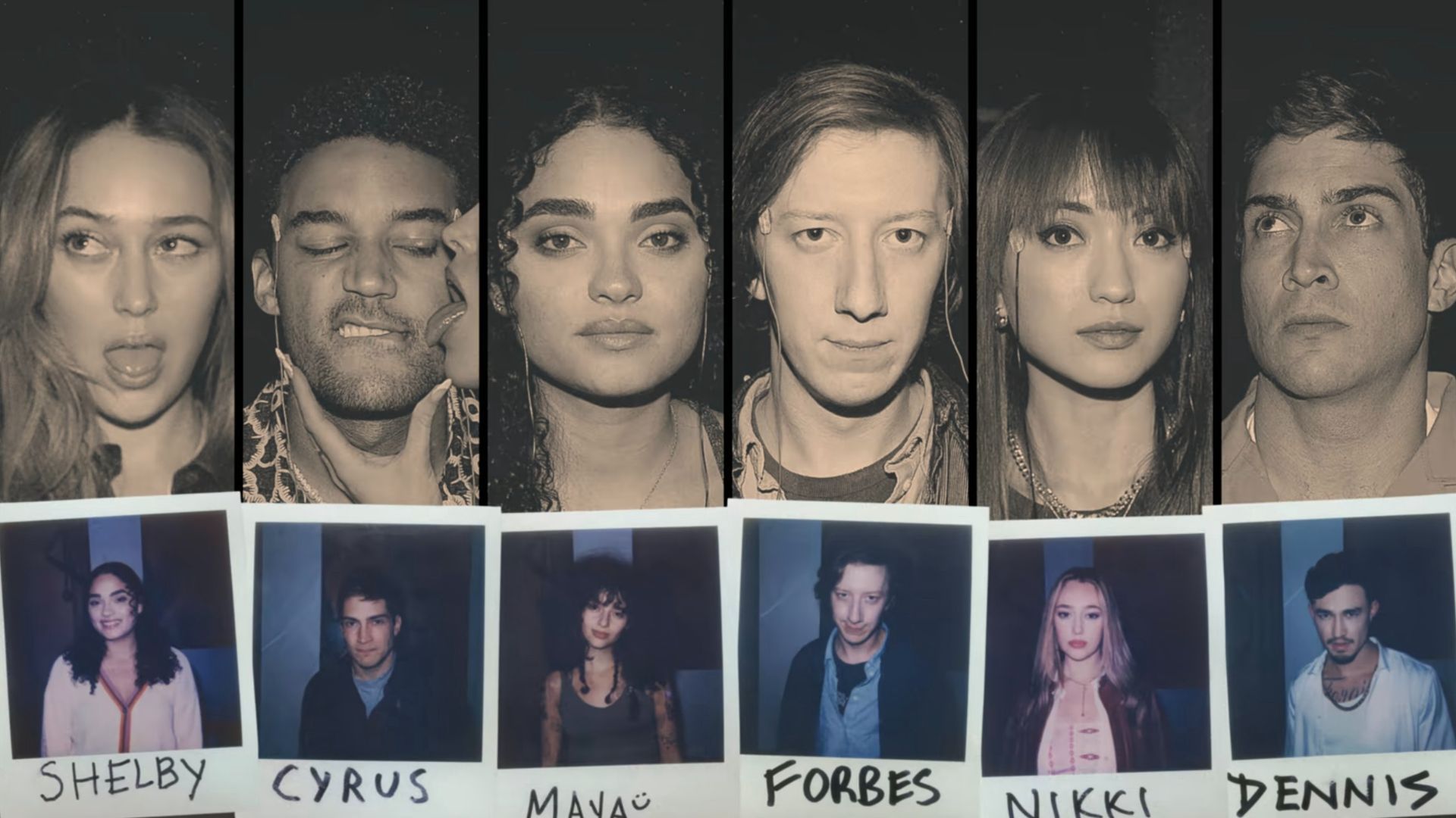 Photos of all the characters and the bodies they'd be switched into in It's What's Inside.