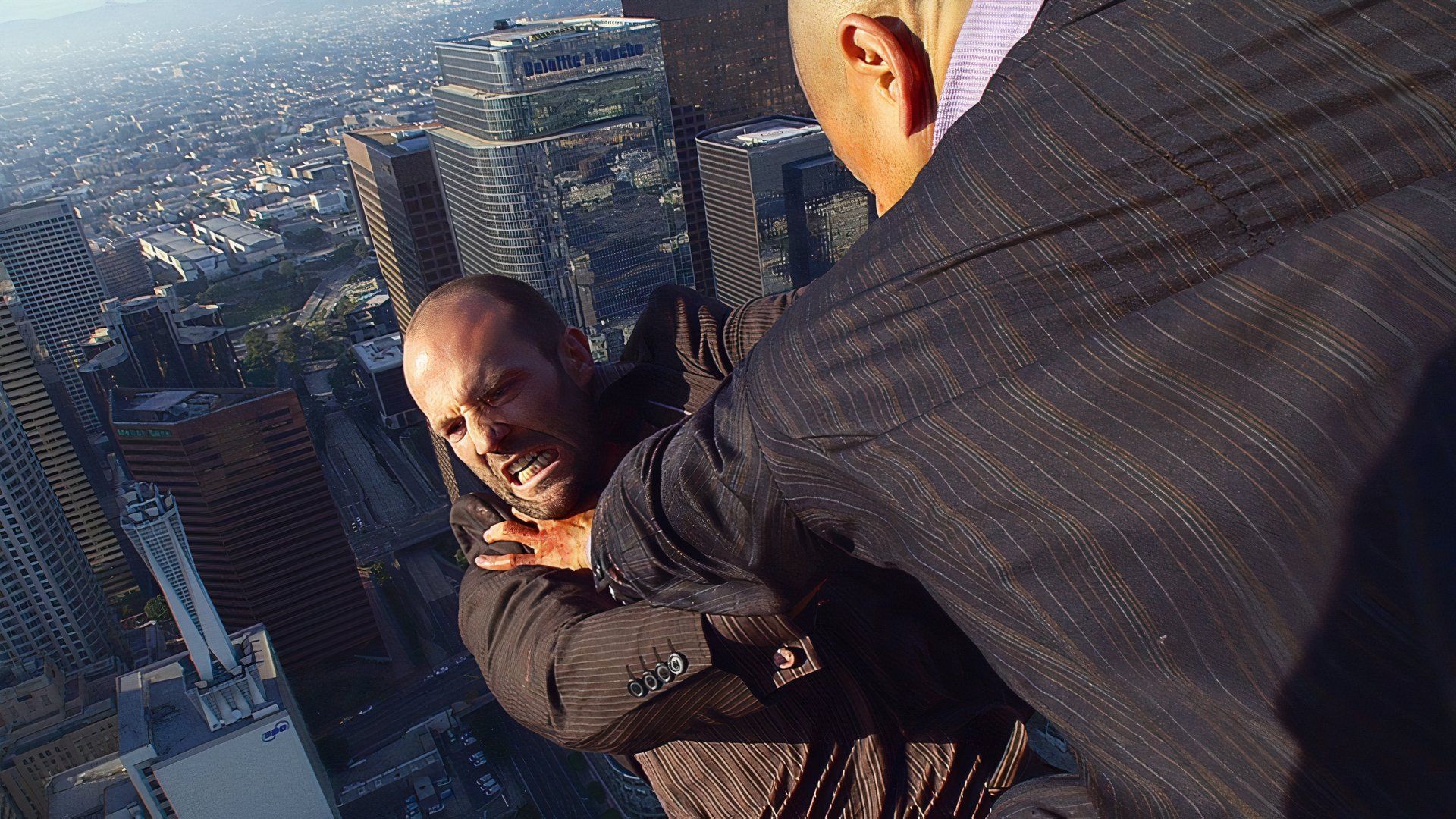 The helicopter fight scene in Crank