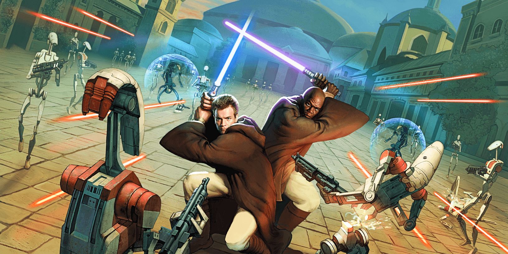 Les joueurs PlayStation se réjouissent alors que Star Wars Episode I : Jedi Power Battles...