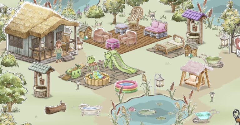 Neko Atsume, mais fais-en des grenouilles