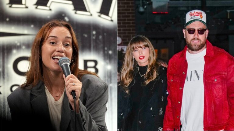 Hannah Brenner critiquée pour une blague « extrêmement inappropriée » sur Taylor Swift et Travis Kelce | Vidéo