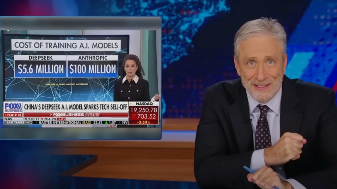 Jon Stewart demande si quelqu'un d'autre est ravi que «l'IA ait fait remplacer son travail par l'IA? | Vidéo