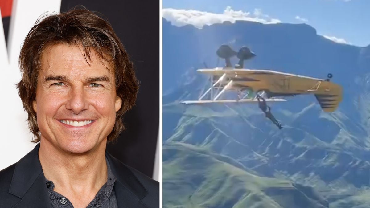Tom Cruise montre Insane 'Mission: Impossible 8' cascadeur suspendue à l'avion à l'envers | Vidéo