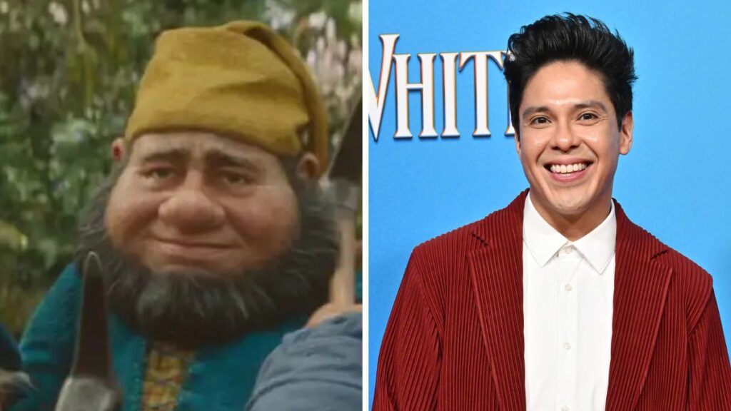 George Salazar exprime heureux dans "Snow White" (Images Disney / Getty)