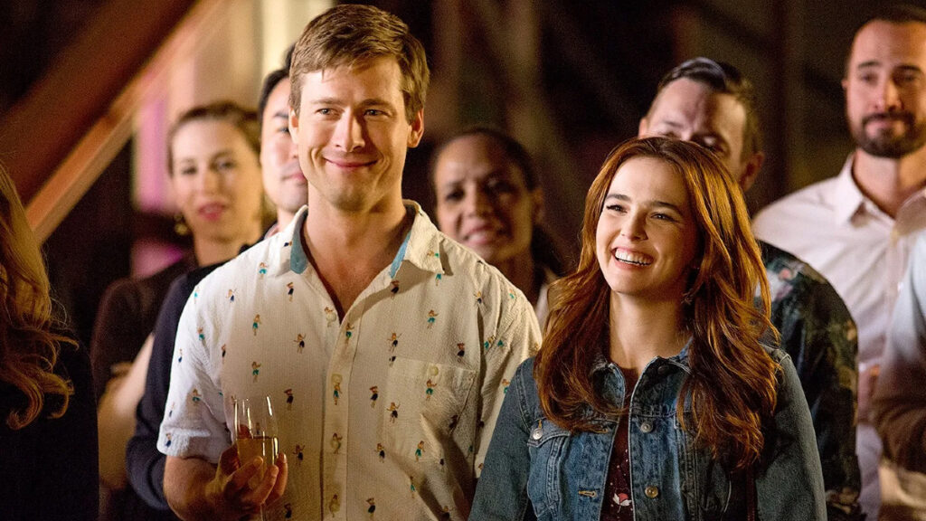 Glen Powell et Zoey Deutch dans "Set Up Up".