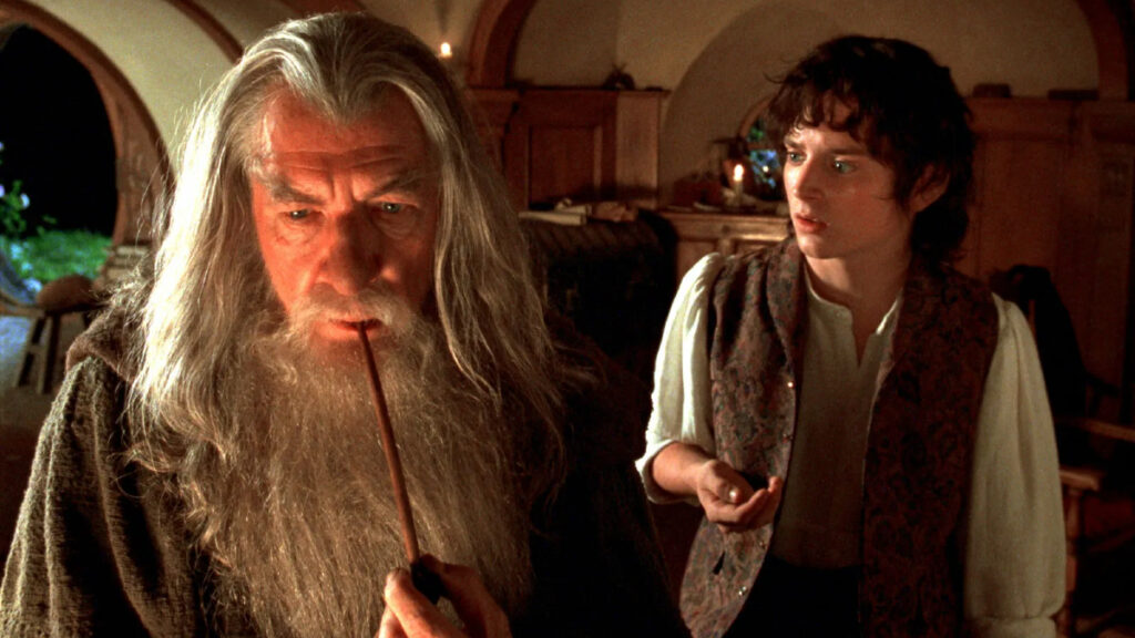 Ian McKellen et Elijah Wood dans "The Lord of the Rings: The Fellowship of the Ring" (New Line Cinema)