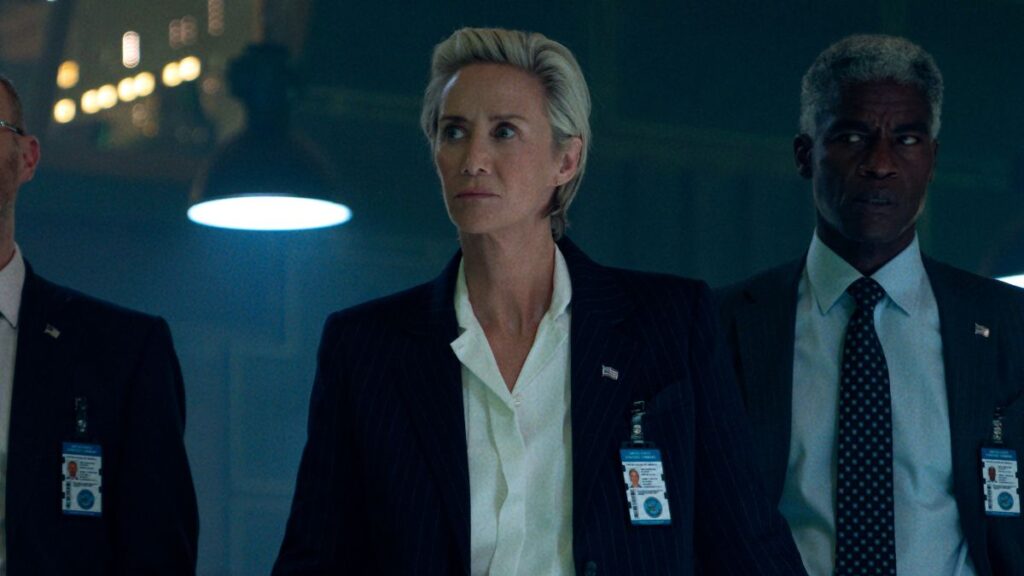 Janet McTeer incarne Walters et Charles Parnell joue Richards dans Mission: Impossible - The Final Reckoning de Paramount Pictures and Skydance. | © 2025 Images Paramount.