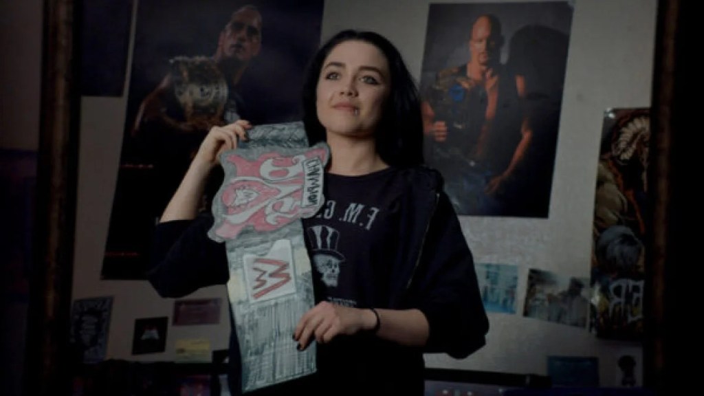 Florence Pugh joue le rôle de Paige dans le combat avec ma famille, réalisé par Stephen Merchant, un film Metro Goldwyn Mayer Pictures. Crédit: Metro Goldwyn Mayer Pictures © 2018 Metro-Goldwyn-Mayer Pictures Inc. Tous droits réservés.