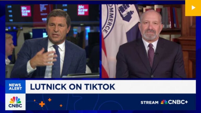 Tiktok va bientôt «faire l'obscurité» si la Chine ne conclura pas, dit le secrétaire au commerce