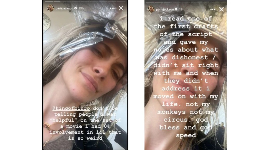 Les histoires Instagram de Paris Jackson (Instagram / @ Parisjackson)