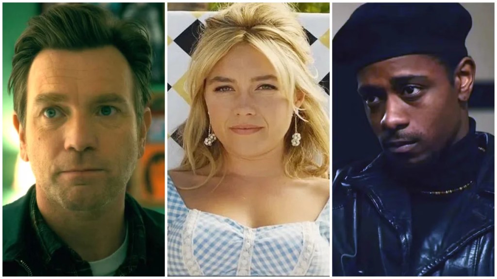De gauche à droite : Ewan McGregor dans "Docteur Sleep," Florence Pugh dans "Ne t'inquiète pas chérie" et LaKeith Stanfield dans "Judas et le Messie noir"