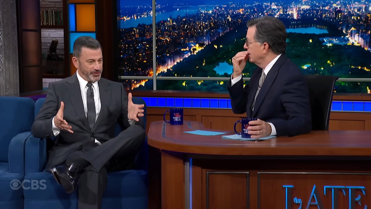 Jimmy Kimmel dit à Colbert qu'il pensait qu'il `` ne revenait jamais dans les airs '' après sa suspension ABC