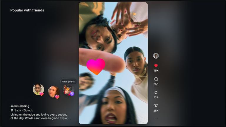 Les bobines Instagram arrivent sur votre téléviseur