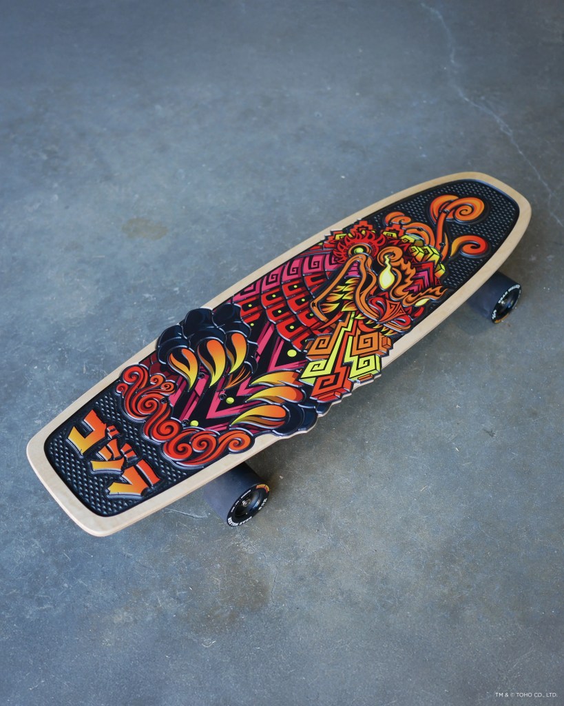 1766177363 911 Godzilla frappe le half pipe avec la collaboration de skateboard Bear
