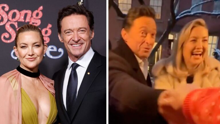 Hugh Jackman et Kate Hudson surprennent leur famille avec le chant de Noël « Sweet Caroline » | Vidéo