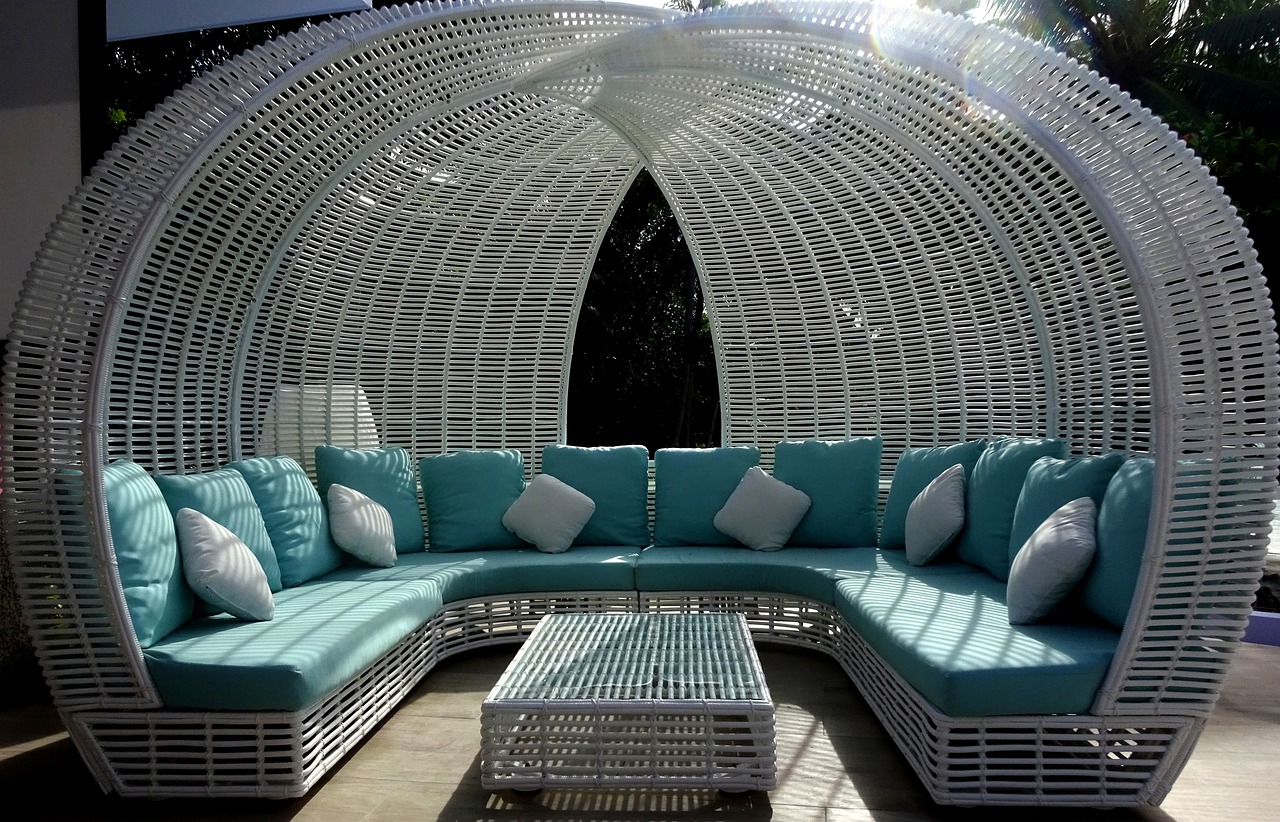 salon en rotin extérieur