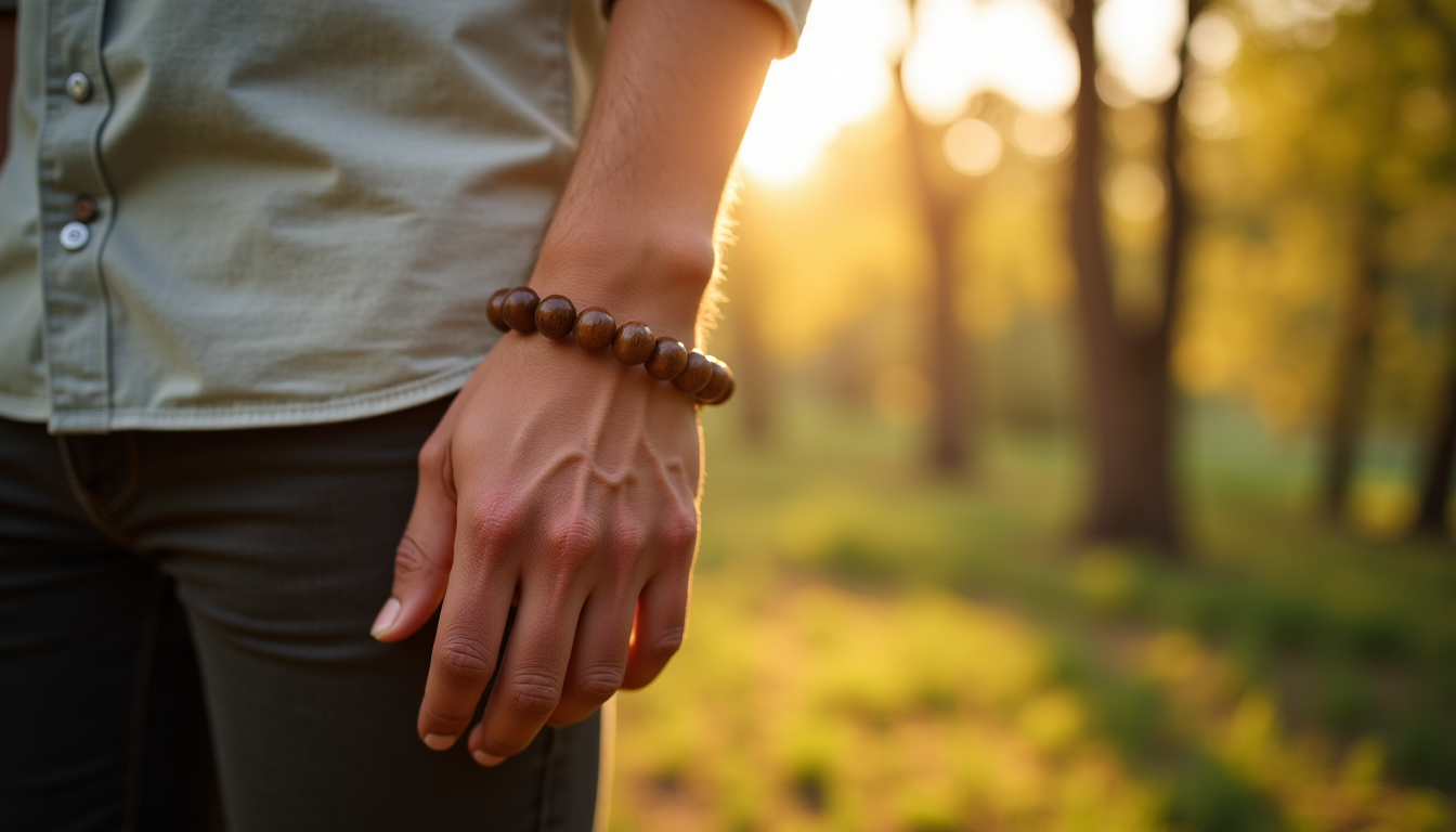 Bracelet en bois pour homme